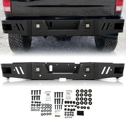 Solid Spare Front & Rear Bumper For Dodge Ram 2500 3500 2010-18 w/ LED lights Powder-Coated