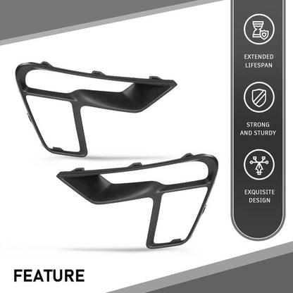 Solid Spare Front Bumper Fog Light Bezel Lamp Trim Left+Right Fit For 18-19 Ford Explorer