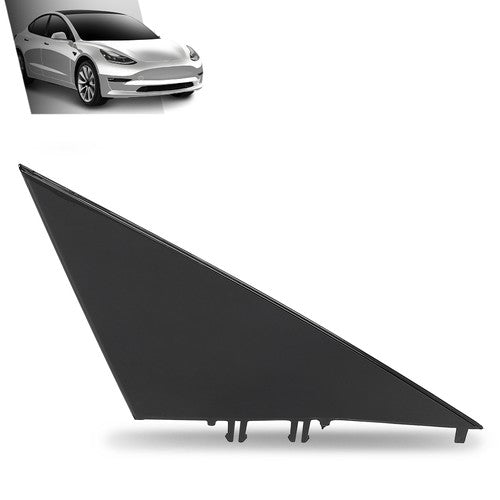 Solid Spare Front Right Side Triangle Door Mirror Flag Cover Fit For 2017-2023 Tesla Model 3