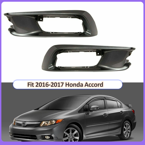 For 2012 Honda Civic Sedan LX EX EX-L Front Bumper Fog Light Cover Kit pair
