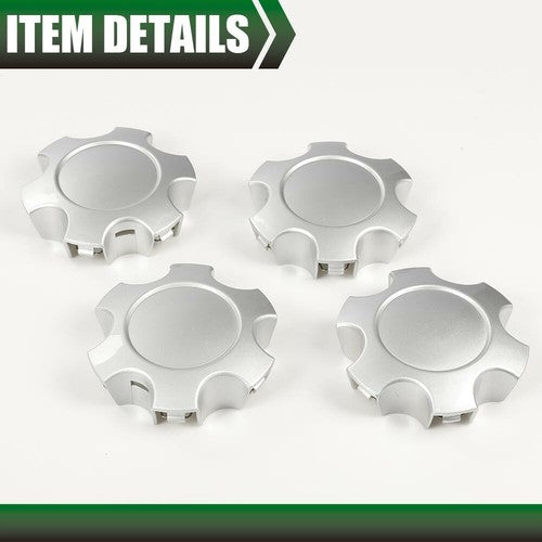 Solid Spare Fit For Toyota Sequoia Tundra 03-07 Wheel Center Hub Caps Silver 56069440