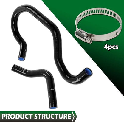 Solid Spare Fit For 99-2006 Chevy Silverado Upper Lower Radiator Coolant Hose Silicone Black