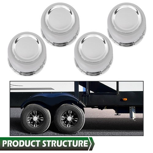 Solid Spare 4pcs Center Cap For Weld Draglite 5 Lug 3.25" Trailer Wheel Rims Center Bore