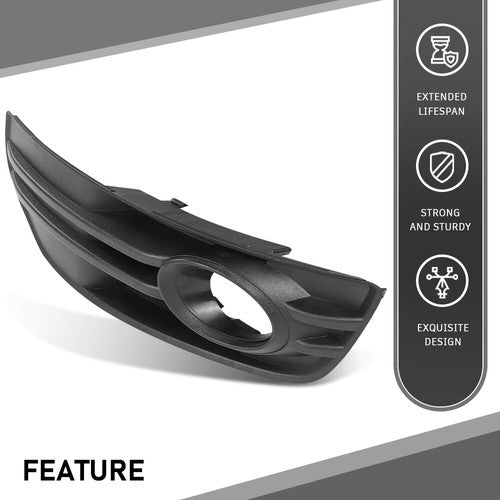 Solid Spare Fit For 2009-2012 Audi Q5 Front Bumper Fog Light Bezel Lamp Trim Left Side
