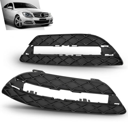 Solid Spare Fit For 2012-2014 Mercedes Benz C-Class Daytime Running Light Insert Bezel Set