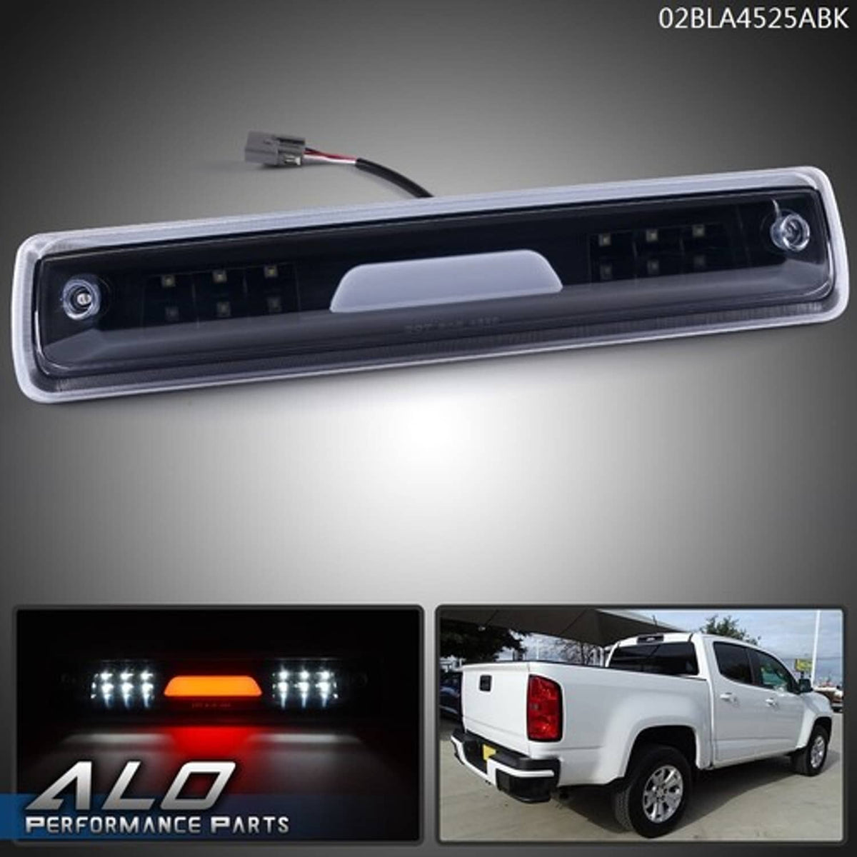 Solid Spare Fit For 2015-2018 Colorado Canyon Black LED 3rd Third Brake Light Cargo Lamp