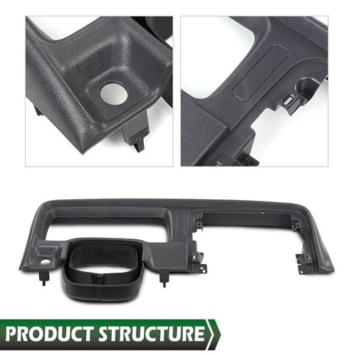 Solid Spare Fit For 97-01 Jeep Cherokee XJ Dash Bezel Trim Speedometer Column Surround New