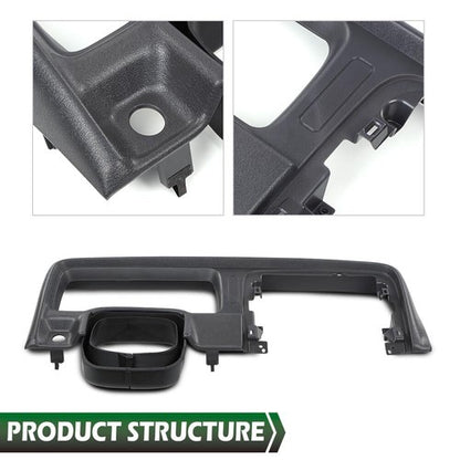 Solid Spare Fit For 97-01 Jeep Cherokee XJ Dash Bezel Trim Speedometer Column Surround New