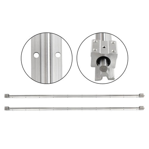 Solid Spare 2PCS Linear Guide SBR12-1500mm Linear Guide Rail w/4 PCS SBR12UU Sliders