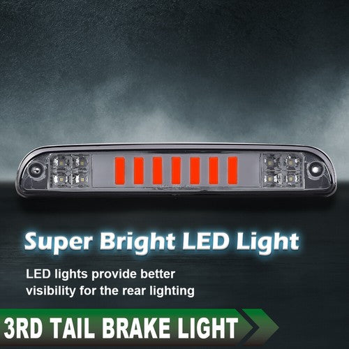 Solid Spare Fit For 1999-2016 Ford F250 F350 Super Duty Smoke LED 3rd Brake Light Cargo Lamp