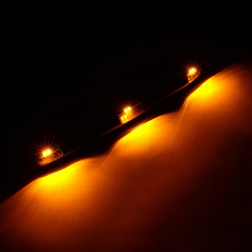 Solid Spare For Chevy Silverado GMC 2500HD 3500HD 2015-2019 Amber Cab Roof Marker LED Lights