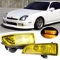 For 1997-2001 Honda Prelude Yellow Lens Bumper Fog Lights Driving Lamps w/wiring