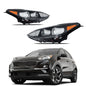 Solid Spare For Kia Sportage 2017-2022 Clear Halogen w/LED DRL 1Pair Headlights Assembly Set
