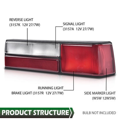 Solid Spare Tail Light Rear Brake Lamp Fit For 87-93 Ford Mustang LX Right Passenger Side