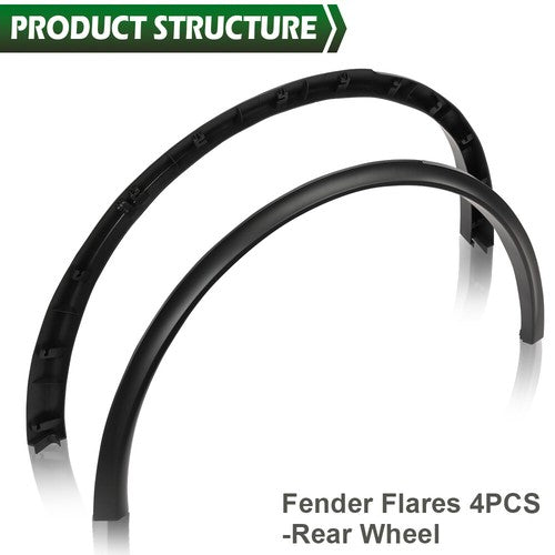 Solid Spare Fit For 21-24 Tesla Model Y Front+Rear Wide Body Wheel Molding Fender Flares