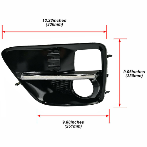 LED Fog Lights & Covers Daytime Running Light DRL For 2015-2017 Subaru WRX STI