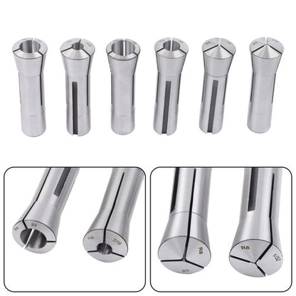 Solid Spare 12 Piece R8 Collet Set Fractional 1/8" To 7/8" High Precision For Bridgeport