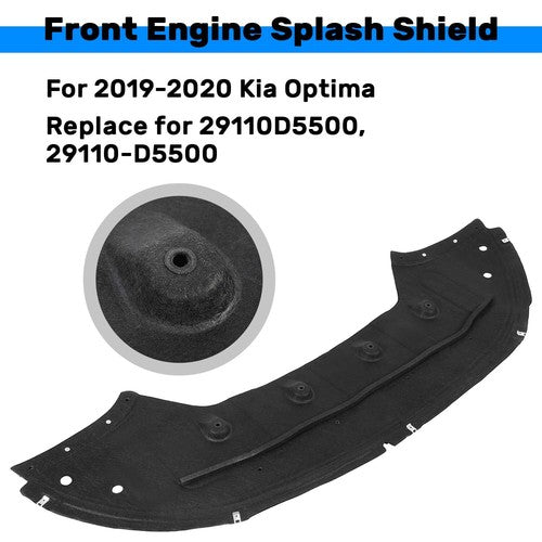 Solid Spare Front Engine Splash Shield Under Cover For 2019 2020 Kia Optima 29110D5500