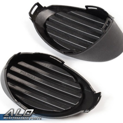 Solid Spare Fit For 2012-2014 Ford Focus Front Bumper Trim Fog Light Hole Covers Black
