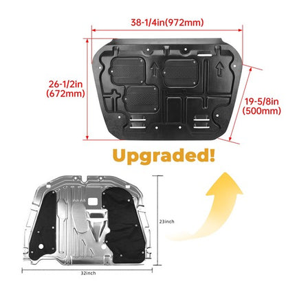 Solid Spare For Honda Civic 2016-2021 Front Skid Plate Under Car Engine Splash Shield Guard