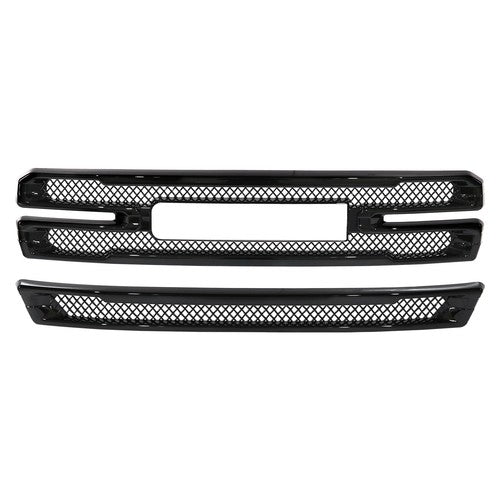 For 2019-2022 GMC Sierra 1500 SLT AT4 Grille Covers Grill Overlay Gloss Black