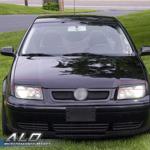 Solid Spare Fit For VW Jetta MK4 1999-2005 Mean Look Upper Headlight Cover Eyelids