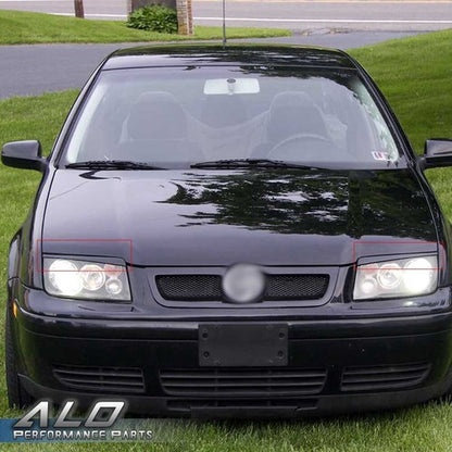 Solid Spare Fit For VW Jetta MK4 1999-2005 Mean Look Upper Headlight Cover Eyelids