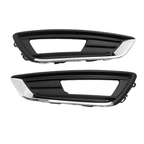 Solid Spare Front Bumper Upper+Lower Grill&Fog Light Set&Trim Set For Ford Focus 2015-2018