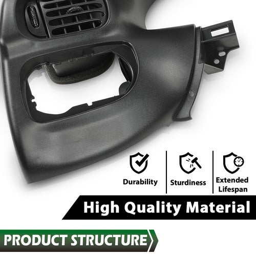 Solid Spare Fit For 1997-2003 Ford F150 Expedition Dash Instrument Cluster Bezel Panel Black