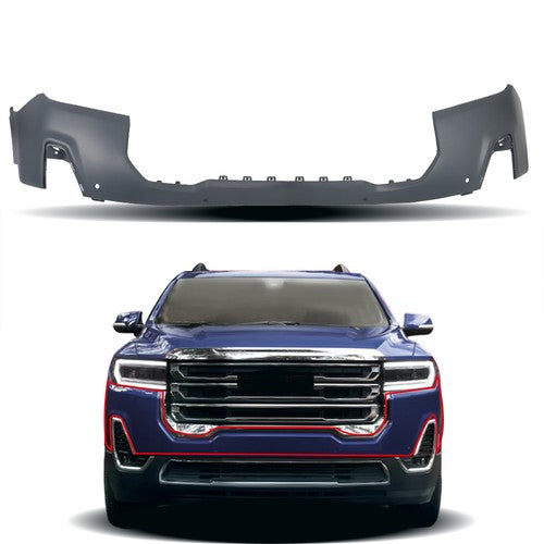 Solid Spare W/ Sensor Holes For GMC Acadia 2020 2021 2022 Front Upper Bumper Cover Plastic