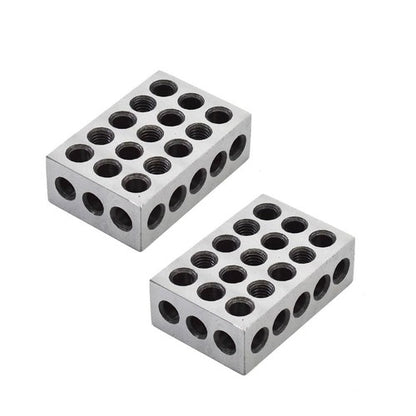 Solid Spare 2-4-6 Blocks 23 Holes Matched Pair Ultra Precision Machinist 246 Jig .0002"