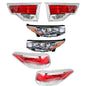 Solid Spare Outer+Inner Taillights Fit For 14-16 Toyota Highlander 1 Pair Chrome Headlights