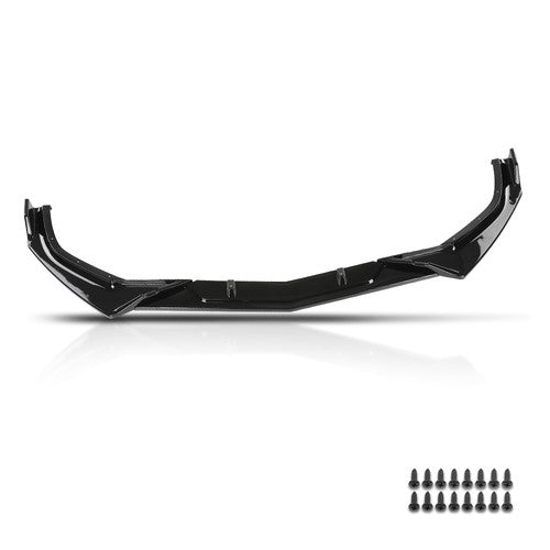 Solid Spare Fit For 16-2021 Honda Civic EX LX Sport Sedan Front Bumper Lip Spoiler Kit Black