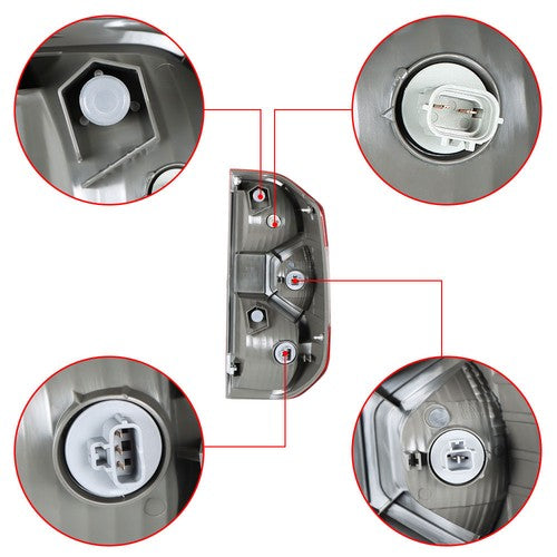 Solid Spare Red Tail Lights Fit For 2014-2020 Toyota Tundra Lamps Left/Driver Halogen Rear