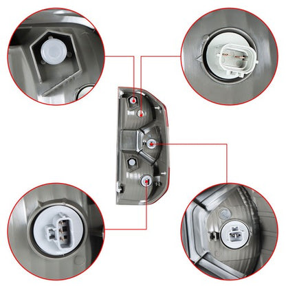 Solid Spare Red Tail Lights Fit For 2014-2020 Toyota Tundra Lamps Left/Driver Halogen Rear