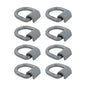 Solid Spare 8 Pack 3/4" Weld On Forged D Ring with Welding Clip 26,500lbs Fracture Strength