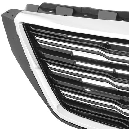 Front Upper+Lower Grille with Chrome Frame Kit For 2018 2019 2020 Cadillac XTS