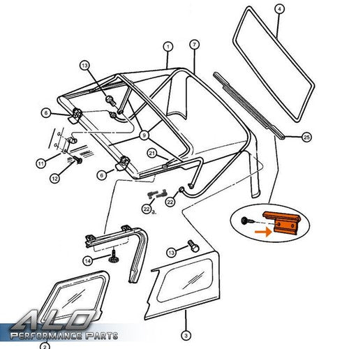 Solid Spare Fit For 07-18 Jeep Wrangler JK Black Rear Window Soft Top Retainers Clips
