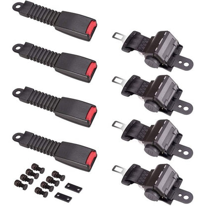 Solid Spare For EZGO/Yamaha/Club Car Golf Cart Seat Belts Lap Set Retractable 4 Sets