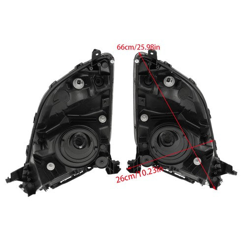 Solid Spare Headlight Black For Toyota Prius 2006 2007 2008 2009 Headlamp Left+Right Side