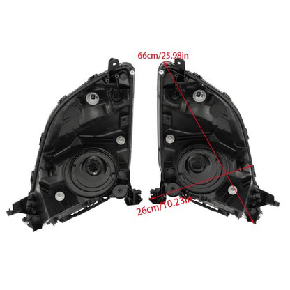 Solid Spare Headlight Black For Toyota Prius 2006 2007 2008 2009 Headlamp Left+Right Side