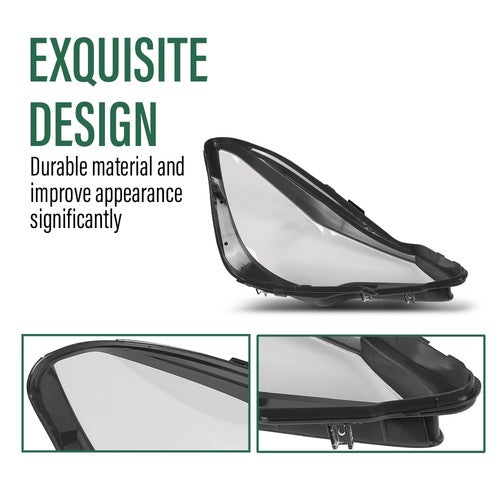 Solid Spare Fit For Mercedes Benz W207/E200/E250/E300 14-16 Headlight Headlamp Lens Cover