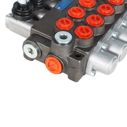 Solid Spare 5 Spool 13 GPM 3600 PSI SAE Ports Hydraulic Control Valve Double Acting New