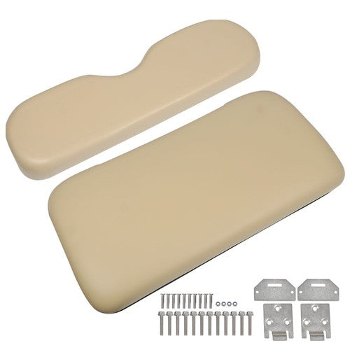 Solid Spare Golf Cart Tan Front Seat Cushion with Hardware For EZGO Medalist TXT 1994-2013