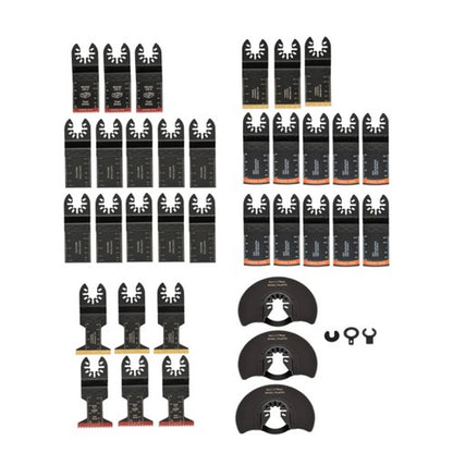 Solid Spare for Wood Metal Plastic 35Pcs 7 Types Oscillating Saw Blade Combination