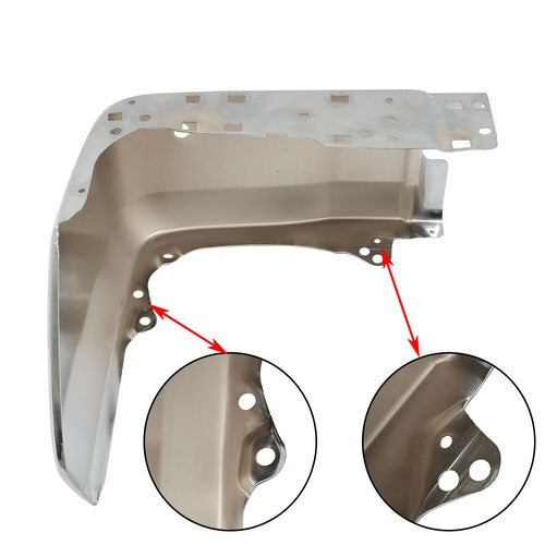 Solid Spare W/Sensors Hole Right Passenger Side For Tundra 2014-2017 Rear Bumper End Chrome