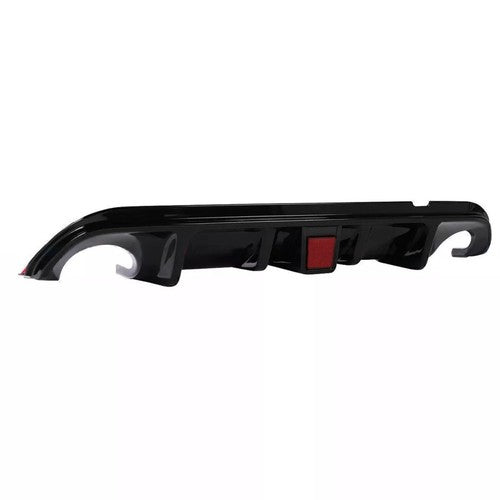 For 2014-2017 Infiniti Q50 Glossy Black Rear Bumper Diffuser W/ LED Brake Light