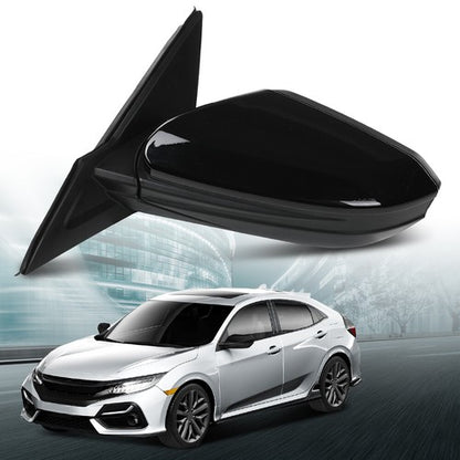 Solid Spare Left Power Mirror Manual Fold Heated w/ 5-Pin Fit For 2016-2021 Honda Civic