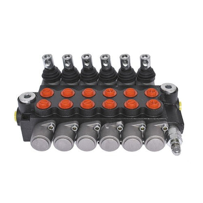 Solid Spare Hydraulic Control Valve Double Acting 13 GPM 3600 PSI SAE Ports 6 Spool
