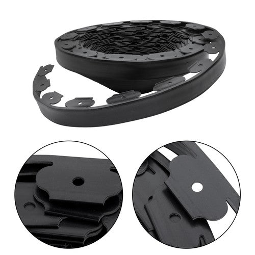 Solid Spare L-shaped 100FT Garden Edge Lawn Grass Stone Isolation Strip 64pcs Anchoring New